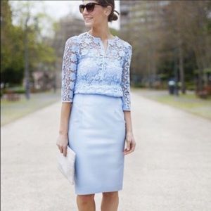 Zara baby blue pencil skirt
